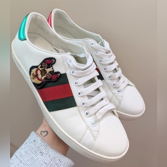 GUCCI Ace 2021 Limited Edition year of the dog shoes - Picture 1 of 11